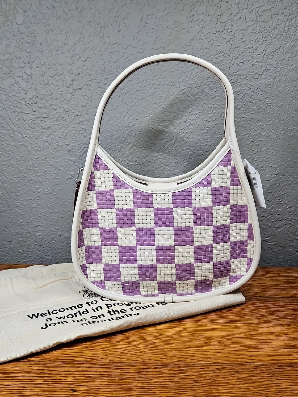 Coachtopia Ergo Bag In Woven Checkerboard Repurposed Leather - Picture 2 of 9